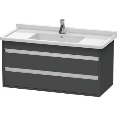 Duravit Ketho Wandhängender Waschtischunterschrank - Graphit Matt, 2 Schubladen Duravit Ketho Wandhängender Waschtischunterschrank - Graphit Matt, 2 Schubladen