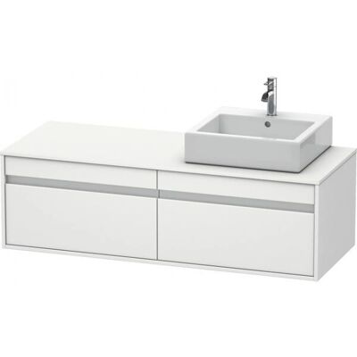 Duravit Ketho Mueble de lavabo colgante - 2 Cajones - Blanco Mate - 1400mm Duravit Ketho Mueble de lavabo colgante - 2 Cajones - Blanco Mate - 1400mm