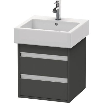 Duravit Wandhängender Waschtischunterschrank - 2 Schubkästen, Graphit Matt, 450mm Duravit Wandhängender Waschtischunterschrank - 2 Schubkästen, Graphit Matt, 450mm