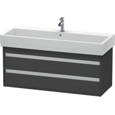 Duravit Ketho Waschtischunterschrank - Graphit Matt, 2 Schubladen, 1150mm Duravit Ketho Waschtischunterschrank - Graphit Matt, 2 Schubladen, 1150mm