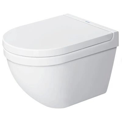 Toaleta de perete Duravit Starck 3 Compact - Alb, 48,5 cm, WonderGliss Toaleta de perete Duravit Starck 3 Compact - Alb, 48,5 cm, WonderGliss