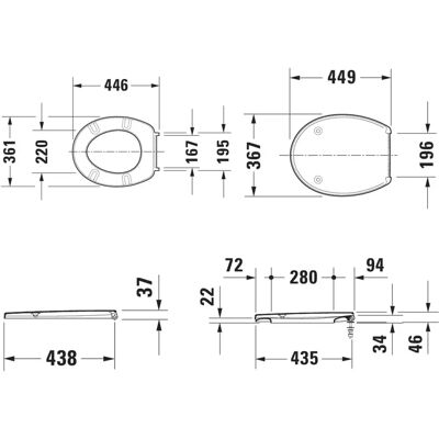 Duravit Modell 0063610000 WC-Sitz - Weiß - Universal & Katja Duravit Modell 0063610000 WC-Sitz - Weiß - Universal & Katja