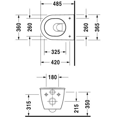 Duravit Marke Model Kompakt Wand-WC - Toilet Duravit Marke Model Kompakt Wand-WC - Toilet