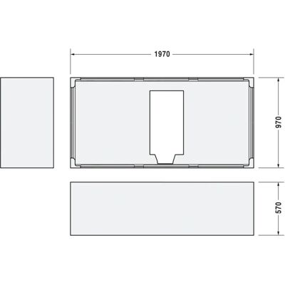 Soporte para bañera Duravit Starck - Diseño rectangular, 60 mm de altura, Poliestireno - Soporte para bañera Soporte para bañera Duravit Starck - Diseño rectangular, 60 mm de altura, Poliestireno - Soporte para bañera