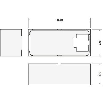 Duravit Starck Badewannenträger - Weiß Duravit Starck Badewannenträger - Weiß