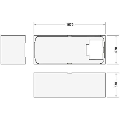 Duravit Starck Badewannenträger - 1670x670x570 mm - Weiß Duravit Starck Badewannenträger - 1670x670x570 mm - Weiß