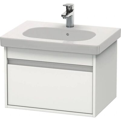 Duravit Ketho Wandhängender Waschtischunterschrank, 600mm, Weiß Matt, 1 Auszug Duravit Ketho Wandhängender Waschtischunterschrank, 600mm, Weiß Matt, 1 Auszug