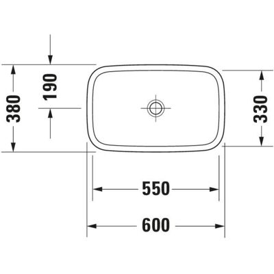 Lavoar Duravit DuraStyle - Pătrat, 600mm, Alb lucios Lavoar Duravit DuraStyle - Pătrat, 600mm, Alb lucios