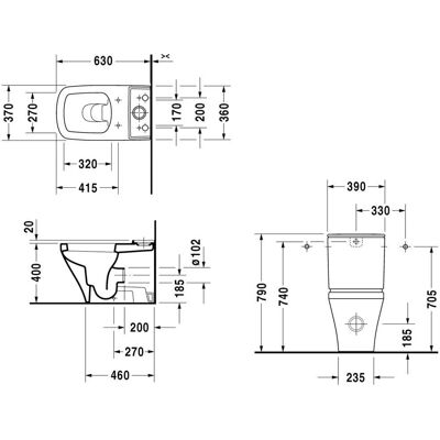 Duravit DuraStyle Rezervor - Alb - 0935100005 Duravit DuraStyle Rezervor - Alb - 0935100005