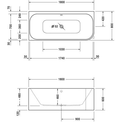 Duravit Hvid Vinkelbadekar - Bad Duravit Hvid Vinkelbadekar - Bad