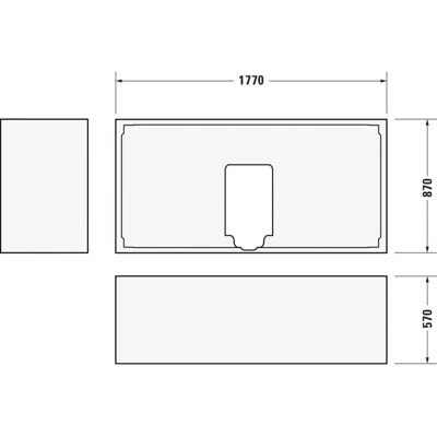 Cada Duravit Starck dreptunghiulară - 180x90cm - Alb - Încastrată Cada Duravit Starck dreptunghiulară - 180x90cm - Alb - Încastrată