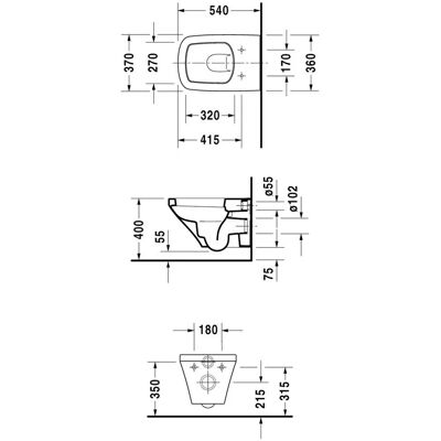 Duravit DuraStyle Wand-WC - Modernes Geometrisches Design Duravit DuraStyle Wand-WC - Modernes Geometrisches Design