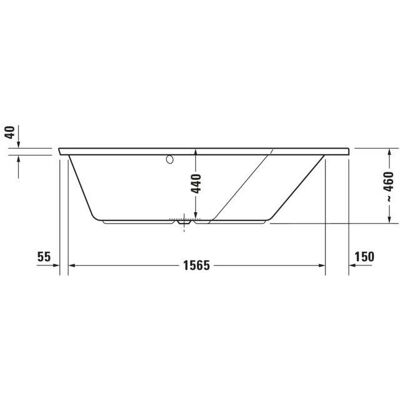 Duravit Bañera - Modelo 700391000000000 - Blanco - Esquina derecha - Empotrada Duravit Bañera - Modelo 700391000000000 - Blanco - Esquina derecha - Empotrada