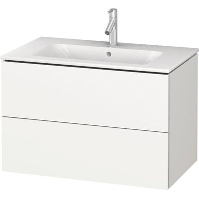 Duravit L-Cube Wandhängender Waschtisch - 2 Schubladen, Weiß Matt, 820mm Duravit L-Cube Wandhängender Waschtisch - 2 Schubladen, Weiß Matt, 820mm