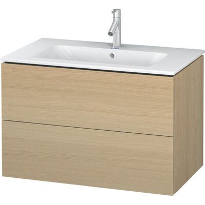 Duravit L-Cube Wandwaschtisch - 2 Schubladen, Tip-on, Mediterrane Eiche Duravit L-Cube Wandwaschtisch - 2 Schubladen, Tip-on, Mediterrane Eiche