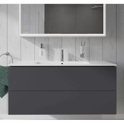 Duravit L-Cube Wandmöbel - 2 Schubladen - Graphit Matt - Badmöbel Duravit L-Cube Wandmöbel - 2 Schubladen - Graphit Matt - Badmöbel