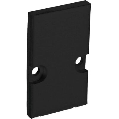 Conjunto de tapas finales - Perfil H, aluminio recubierto en polvo, negro - 18,4x30mm Conjunto de tapas finales - Perfil H, aluminio recubierto en polvo, negro - 18,4x30mm