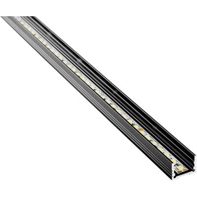 LED aluminiumprofil Barthelme - 1m, Svart, 18,4x13mm - Profil LED LED aluminiumprofil Barthelme - 1m, Svart, 18,4x13mm - Profil LED