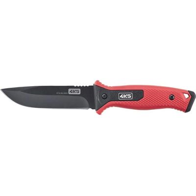 4K5 Reliable Fixed Blade Knife - Kitchen Tool, Black/Red 4K5 Reliable Fixed Blade Knife - Kitchen Tool, Black/Red