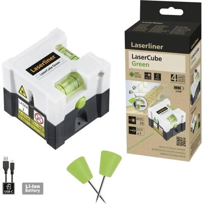 Laserliner LaserCube zielony laser liniowy - Zasięg 10 m Laserliner LaserCube zielony laser liniowy - Zasięg 10 m