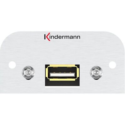 Kindermann 7441000522 Prise USB - Argent Système Multimédia - Publicité Kindermann 7441000522 Prise USB - Argent Système Multimédia - Publicité