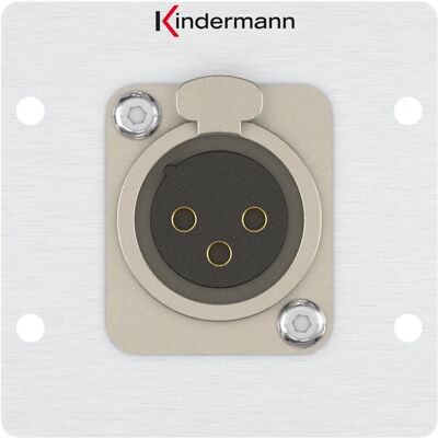 Kindermann 7444000412 Aluminium XLR Buchse - Vollblende Audioanschluss Kindermann 7444000412 Aluminium XLR Buchse - Vollblende Audioanschluss