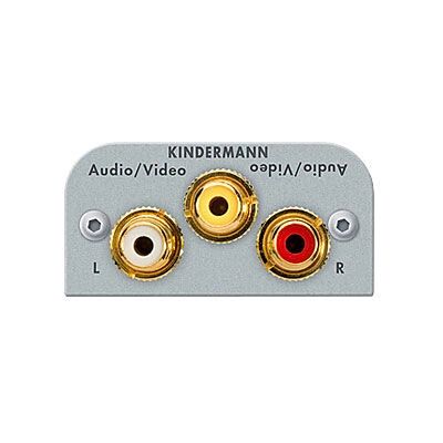 Kindermann 7441000430 Montageset - Aluminium, 54x54mm, 3 RCA Kindermann 7441000430 Montageset - Aluminium, 54x54mm, 3 RCA