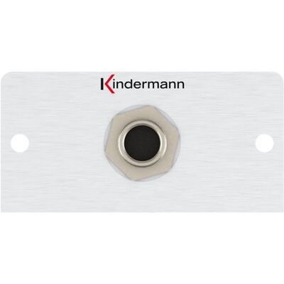 Kindermann Konnect 50 Aluminium - Faceplate modulaire - Stereo 6,35 mm - Publicité Kindermann Konnect 50 Aluminium - Faceplate modulaire - Stereo 6,35 mm - Publicité