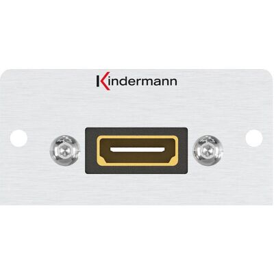 Prise HDMI aluminium 7444000561 Kindermann - Faceplate modulaire - Publicité Prise HDMI aluminium 7444000561 Kindermann - Faceplate modulaire - Publicité