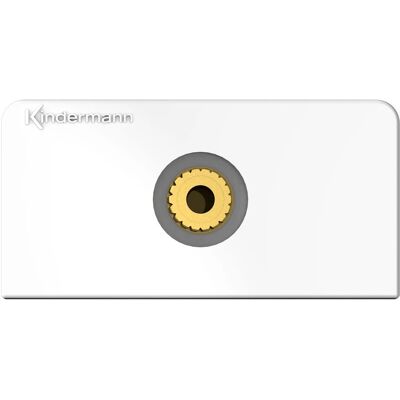 Kindermann 7456000411 Enchufe - Audio Jack 3,5mm, Oro, Plata, Blanco Kindermann 7456000411 Enchufe - Audio Jack 3,5mm, Oro, Plata, Blanco