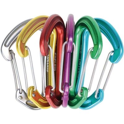 Edelrid Nineteen G Sixpack - Assorted Colours - Karabiner Edelrid Nineteen G Sixpack - Assorted Colours - Karabiner