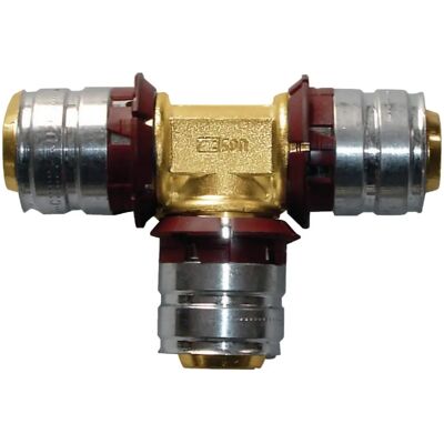 Uponor 50x50x50 mm, Messing T-stykke Uponor 50x50x50 mm, Messing T-stykke