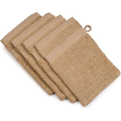 Set de 4 lingettes marron Gözze New York 17x24cm Set de 4 lingettes marron Gözze New York 17x24cm