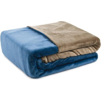 GÖZZE Wendebettwäsche Microfaser - Blau/Taupe - Bettwäsche GÖZZE Wendebettwäsche Microfaser - Blau/Taupe - Bettwäsche