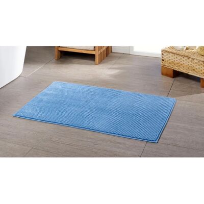 GÖZZE - Chenille - Blau - 60x100 cm - Badteppich GÖZZE - Chenille - Blau - 60x100 cm - Badteppich