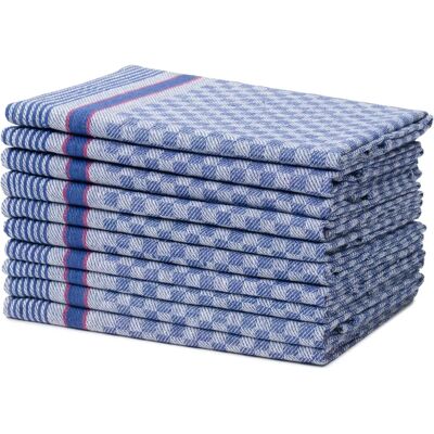 Gozze 10 stuks katoenen keukenhanddoeken - Blauw - Keukendoek Gozze 10 stuks katoenen keukenhanddoeken - Blauw - Keukendoek