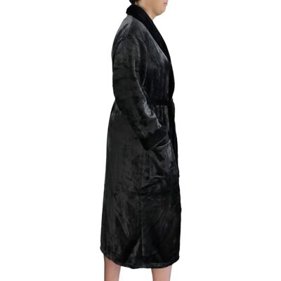 GÖZZE Seidenfeeling Peignoir Unisexe - 120cm, Microfibre, Gris GÖZZE Seidenfeeling Peignoir Unisexe - 120cm, Microfibre, Gris