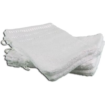 GÖZZE Berlin Gant de toilette - Coton, 17x24 cm, Blanc GÖZZE Berlin Gant de toilette - Coton, 17x24 cm, Blanc