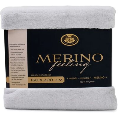 GÖZZE Merino Wendewohndecke - Suave, Cálida, 150x200cm - Wohndecken GÖZZE Merino Wendewohndecke - Suave, Cálida, 150x200cm - Wohndecken