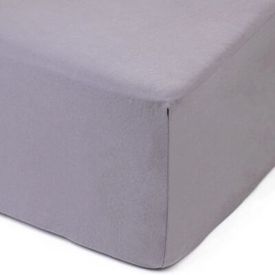 AMAGO - Sábana, Esquinas Elásticas, 50cm, 100% Algodón, 160x200cm - Plata AMAGO - Sábana, Esquinas Elásticas, 50cm, 100% Algodón, 160x200cm - Plata