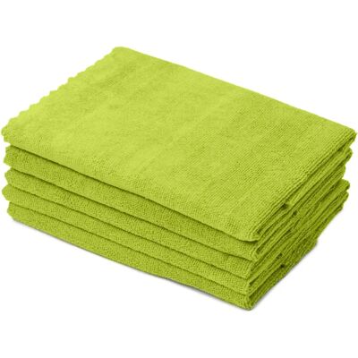 Amago Microfiber Theedoek - 5 stuks - 30x50cm - Groen - Keukengerei Amago Microfiber Theedoek - 5 stuks - 30x50cm - Groen - Keukengerei
