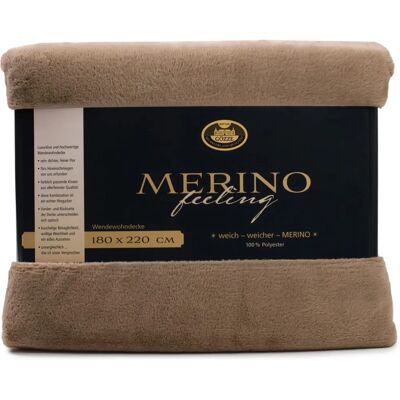 GÖZZE Merino Wendewohndecke - Microfiber, Winter, 180x220cm - Wohndecke GÖZZE Merino Wendewohndecke - Microfiber, Winter, 180x220cm - Wohndecke