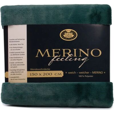 GÖZZE Merino Wendewohndecke - Reversible, Green - Wohndecke GÖZZE Merino Wendewohndecke - Reversible, Green - Wohndecke