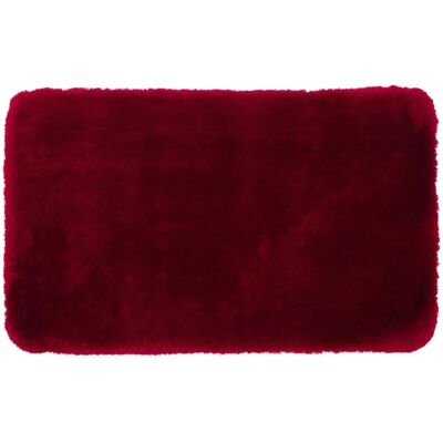 GÖZZE DELUXE Tapis de bain - Rectangulaire, poils longs, polyester, bordeaux GÖZZE DELUXE Tapis de bain - Rectangulaire, poils longs, polyester, bordeaux