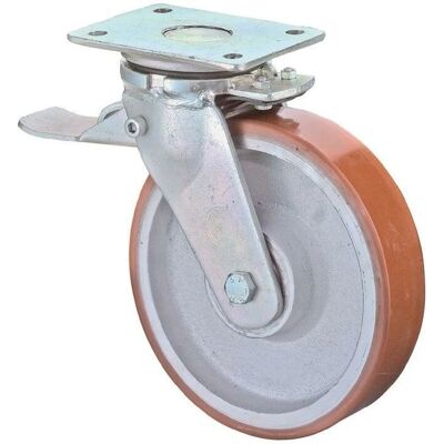 RUEDA DE TRANSPORTE PESADA BS - Acero, 125mm, Poliuretano, 550kg - Transporte Pesado RUEDA DE TRANSPORTE PESADA BS - Acero, 125mm, Poliuretano, 550kg - Transporte Pesado