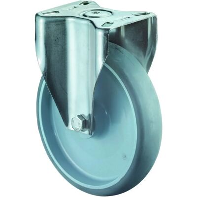 BS Rueda de Transporte de Acero Inoxidable - 80mm, 60kg, Goma Termoplástica - Bockrolle BS Rueda de Transporte de Acero Inoxidable - 80mm, 60kg, Goma Termoplástica - Bockrolle