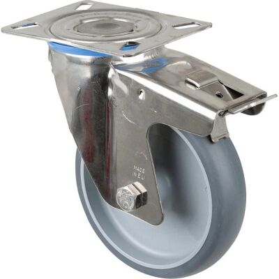 BS Edelstahl-Lenkrolle mit Totalfeststeller - 150mm BS Edelstahl-Lenkrolle mit Totalfeststeller - 150mm