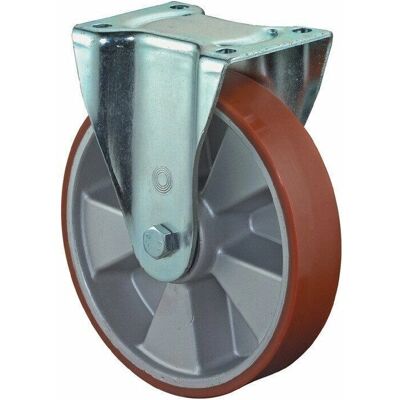 BS Schwerlast-Bockrolle - 125mm - Orange - Schwerlastrollen mit 450kg Tragfähigkeit, Polyurethan-Lauffläche BS Schwerlast-Bockrolle - 125mm - Orange - Schwerlastrollen mit 450kg Tragfähigkeit, Polyurethan-Lauffläche