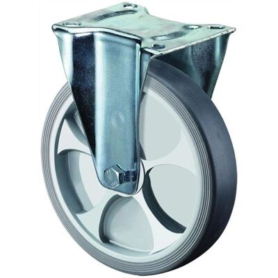 BS Rollen Bockrolle - 125mm, 120kg - Thermoplastisch Gummi Rollen BS Rollen Bockrolle - 125mm, 120kg - Thermoplastisch Gummi Rollen