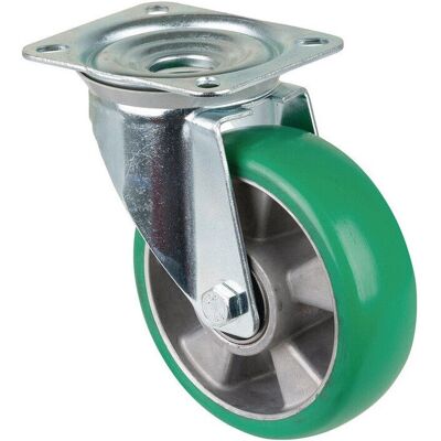 BS Grüne Drehrolle - Stahl, Polyurethan - 160mm BS Grüne Drehrolle - Stahl, Polyurethan - 160mm